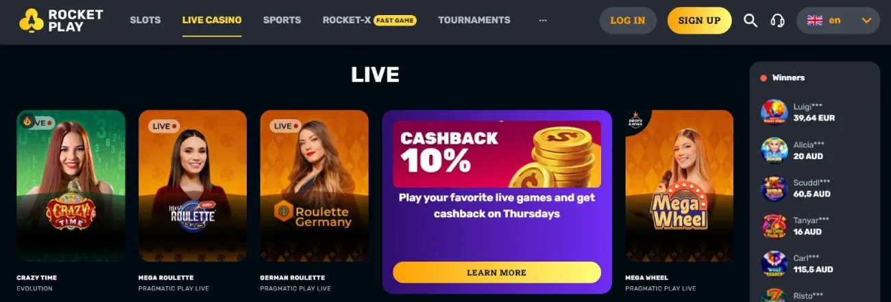 Codice Bonus RocketPlay